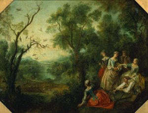 春天，1738年 作者 尼古拉斯·兰克里特（Nicolas Lancret）